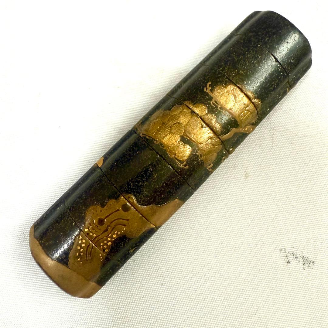 漆器印籠　根付　縦長