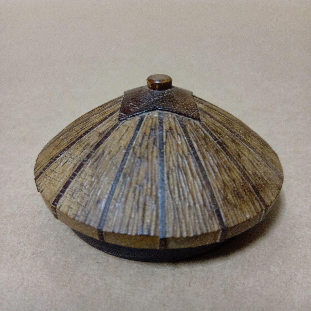 茶道具　桑彫傘香合