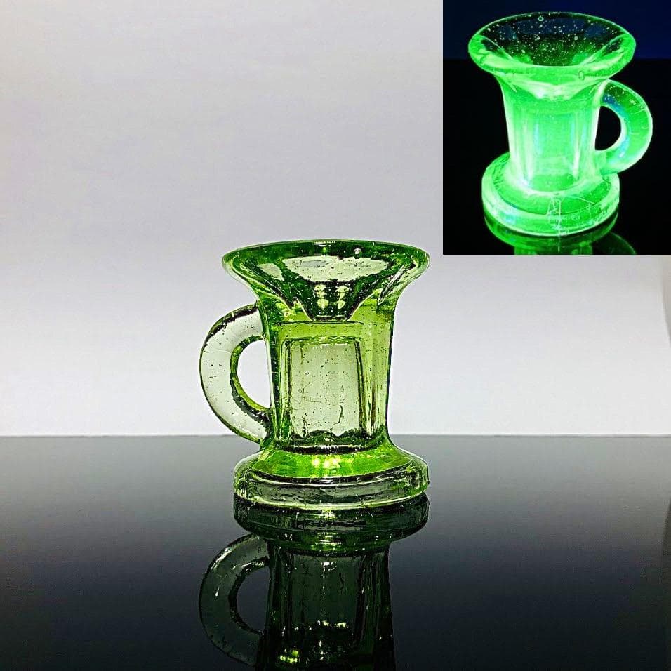 珍品 アイスクリームカップ型ペロ 大ペロ ペロペロ 氷コップ ウランガラス 戦前