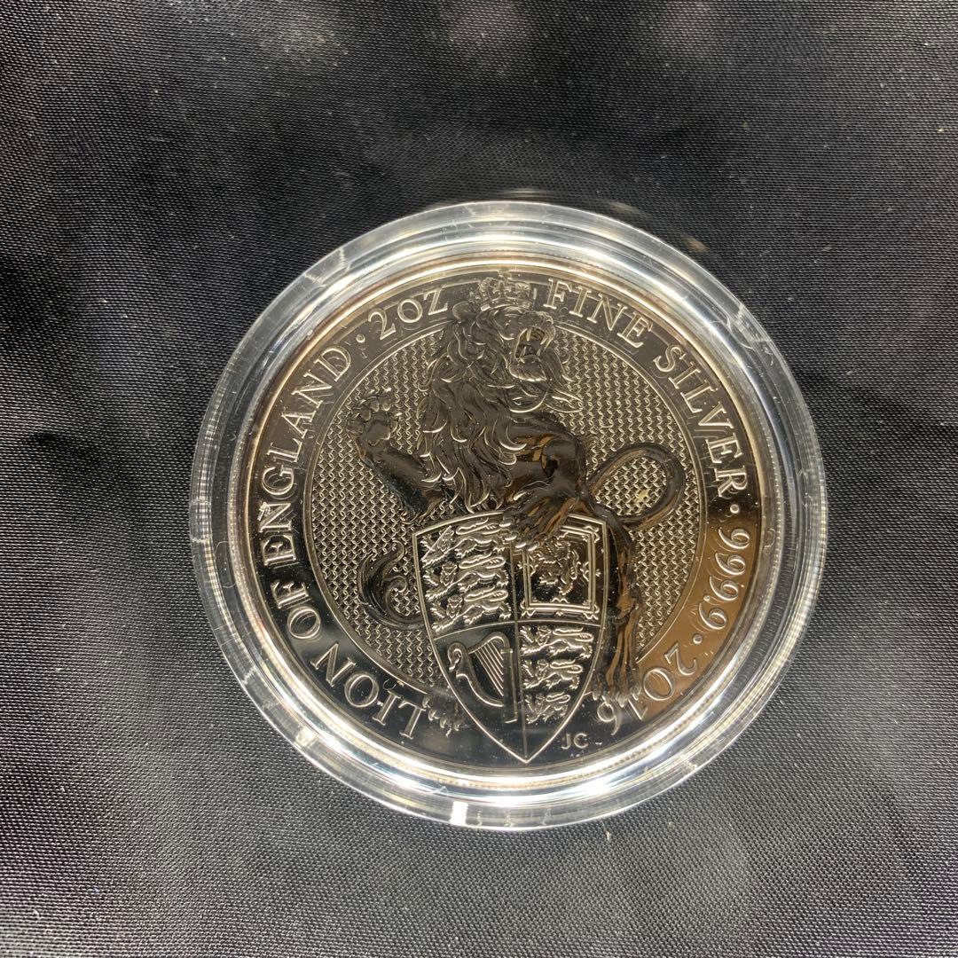 その1 純銀貨2オンス クイーンズビースト　2016 ライオン・イングランド