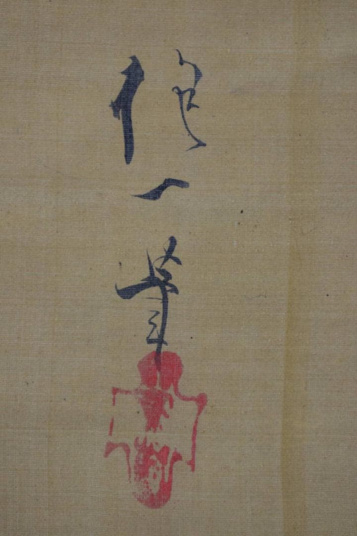 酒井抱一/山桜小禽図/桜に小鳥図/大横物/掛軸☆宝船☆Y-747　JM