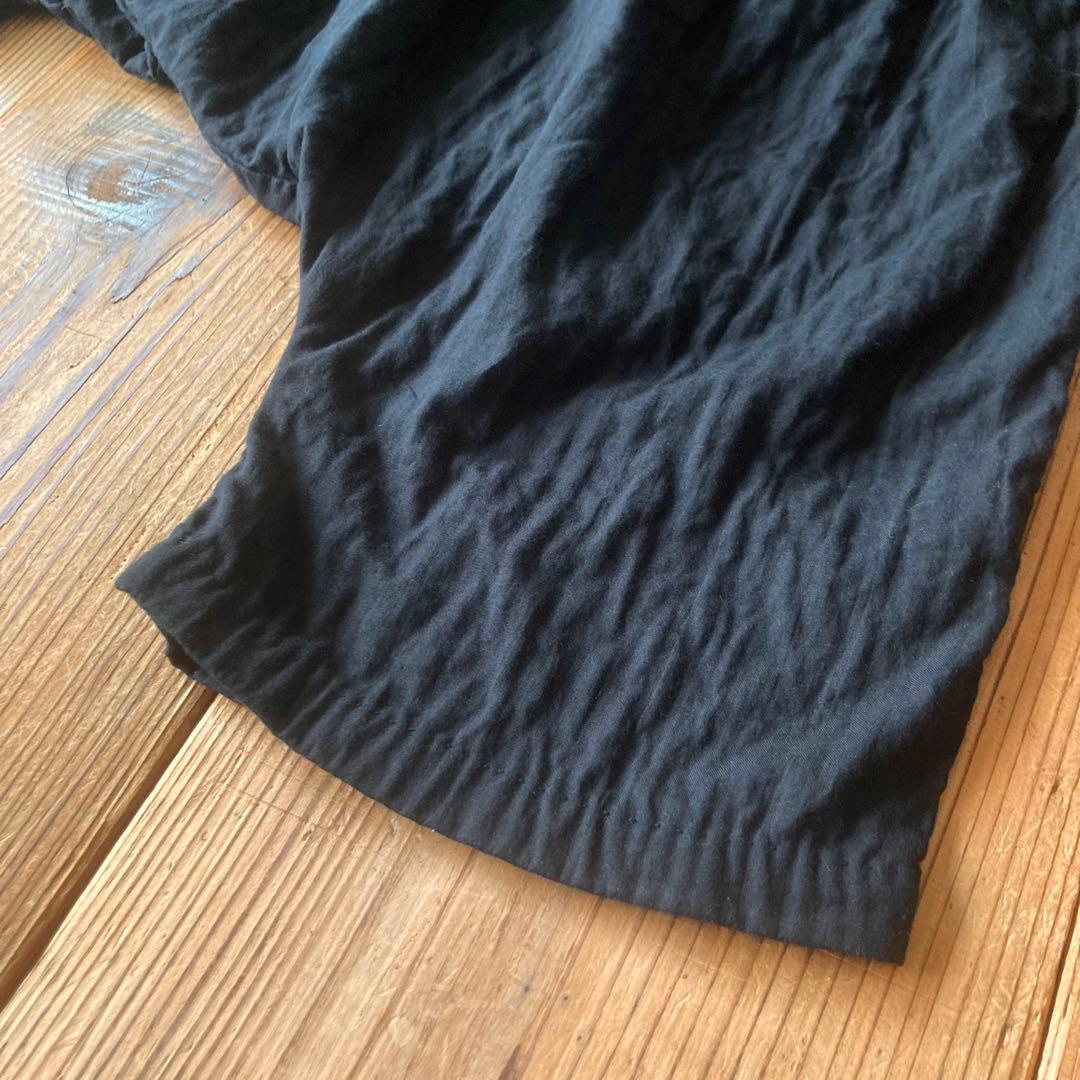 【美鬼　☆様お取置き】ゆったりシルエット ダブルガーゼ サルエルパンツ ブラック