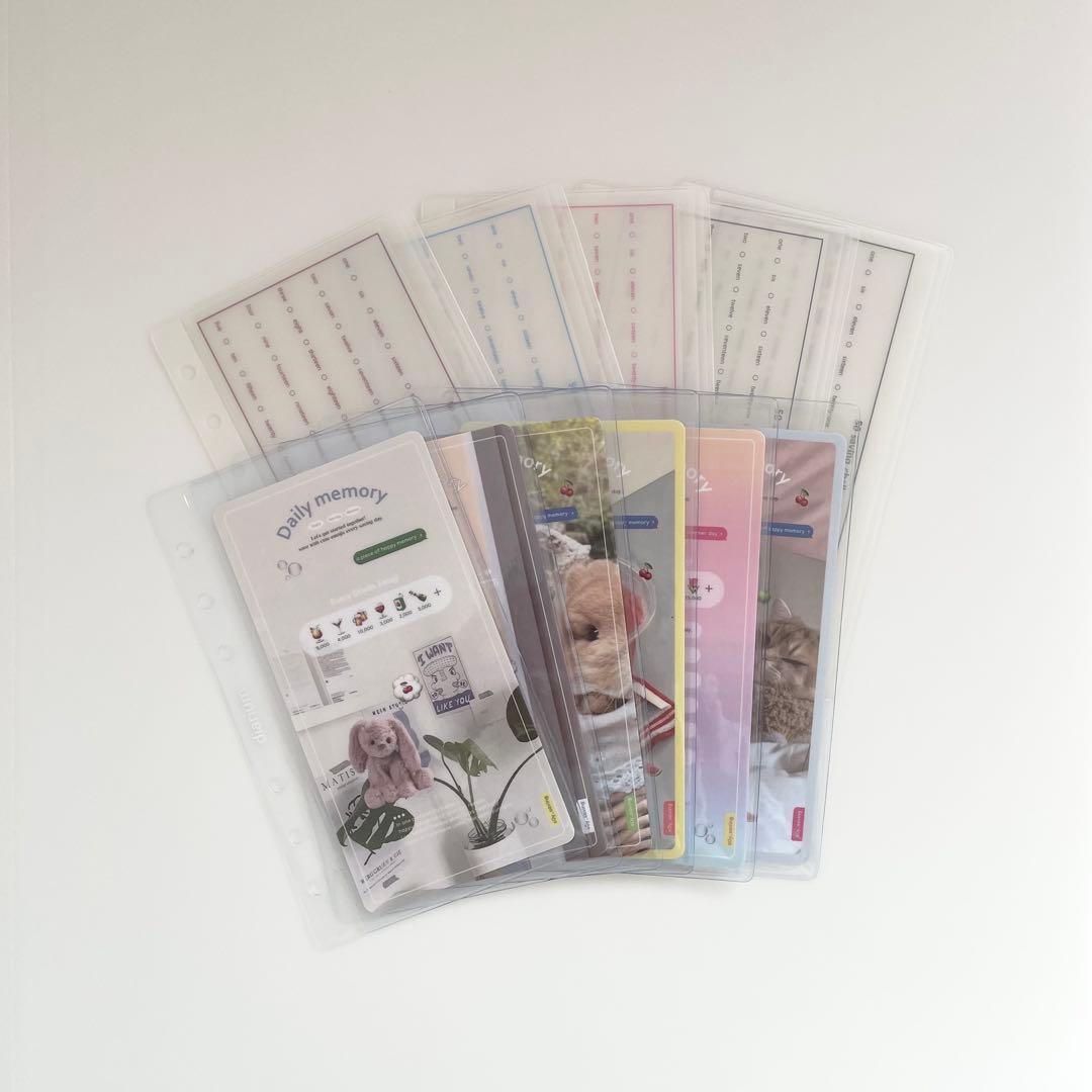 早い者勝ち　韓国　バインダー　貯金　貯蓄　カバー　リフィル　ポケット　ボード　2