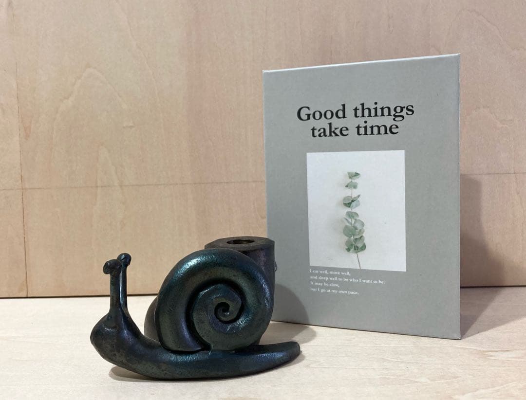 作者不詳 ●鉄のカタツムリのお洒落なペン立て●