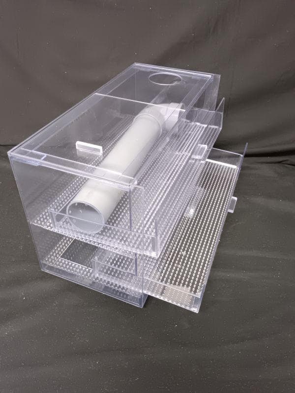 訳あり・水槽・濾過槽奥行４５０にセットできる側面2段引き出し式ウールボックス