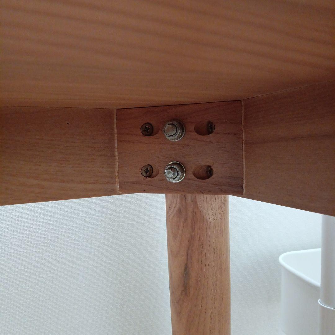 タモ材 ダイニングテーブル 引き出し付き