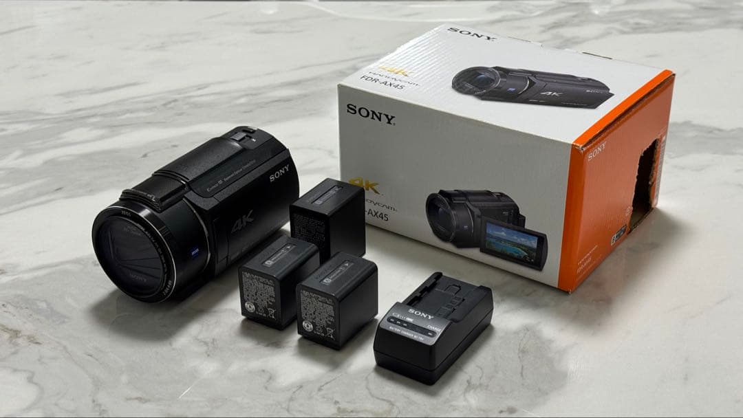 o*1様 SONY 4K FDR-AX45 ビデオカメラ バッテリー3個付き