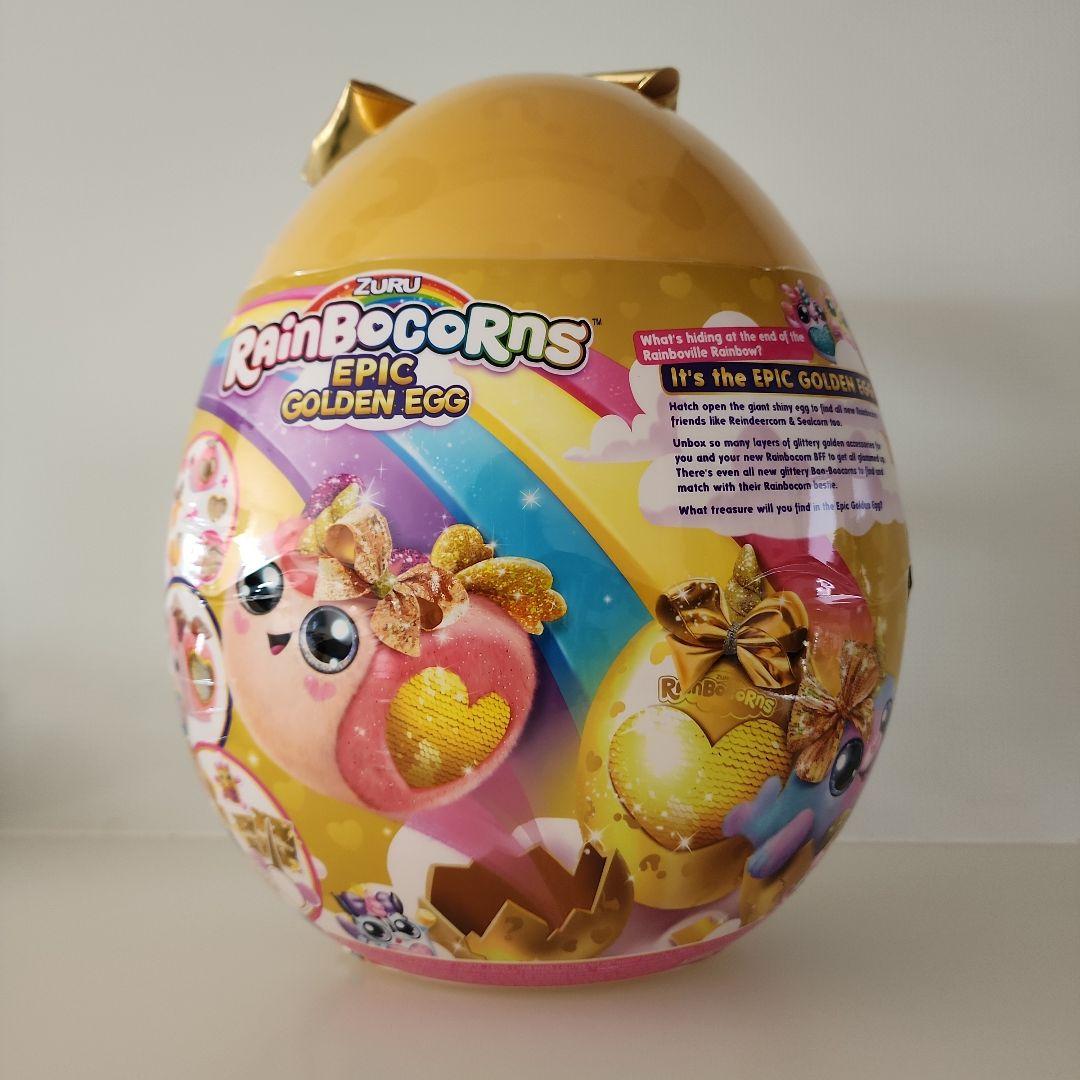 巨大 レインボーコーンズ ゴールデンエッグ　トナカイ　ぬいぐるみ　サプライズトイ
