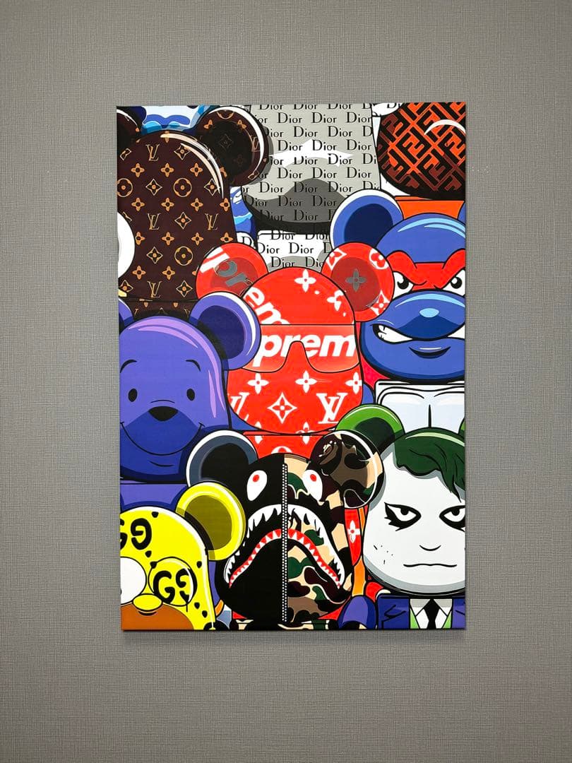 No.248木枠付きキャンバスアート　ブランドアートポスター　ベアブリック