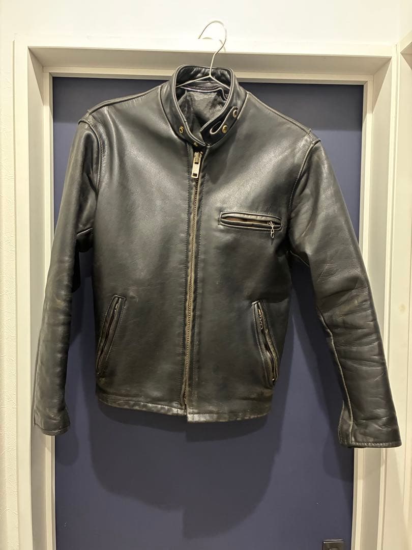 Schott シングルライダースジャケット 38