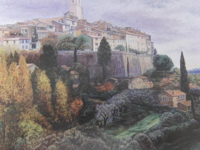 西嶋俊親、【城砦清閑（ST PAUL DE VENCE）】、希少な額装用画集より