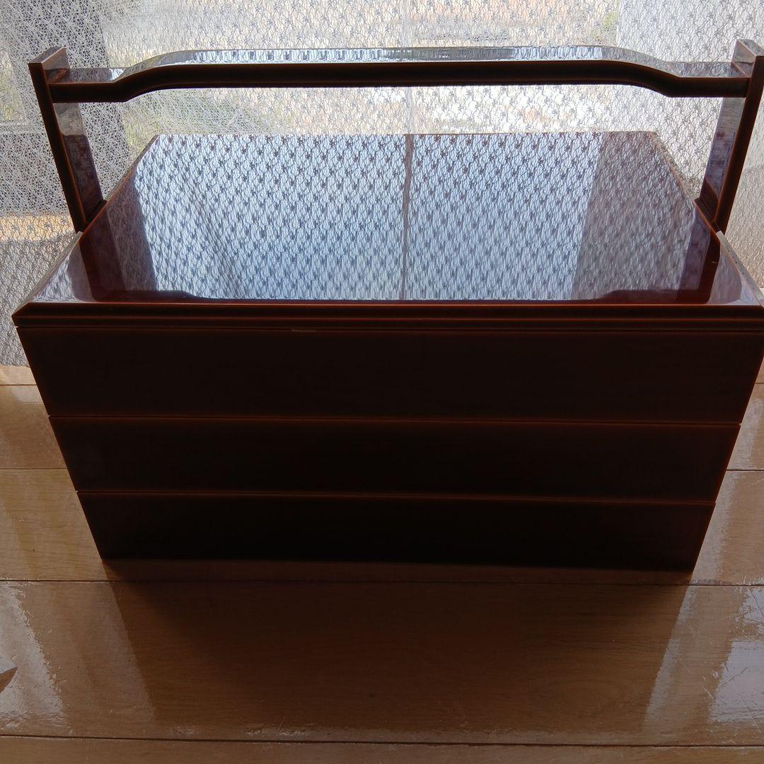 新品未使用　飛騨春慶　手提三段重箱