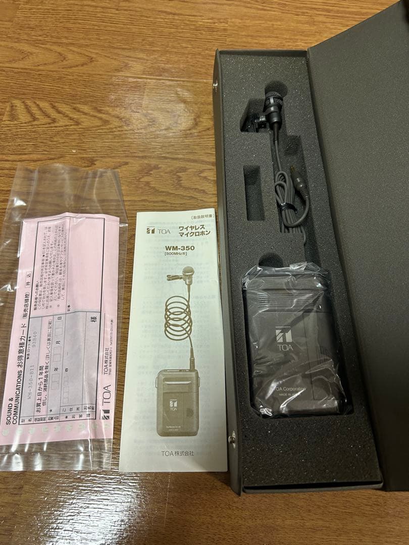 TOA ワイヤレスマイク　タイピン型　　WM-350-B11