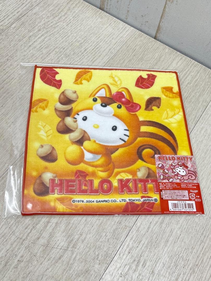 希少 当時物 ハローキティ プチタオル 2種×50 春がきた ドングリ 04年