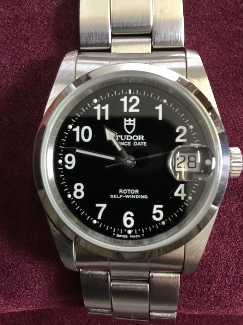 超美品 TUDOR 自動巻き ブラック アラビア レンジャー針 BK 付属品完備