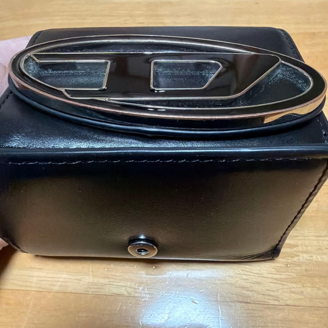 DIESEL ブラックレザー 三つ折り財布