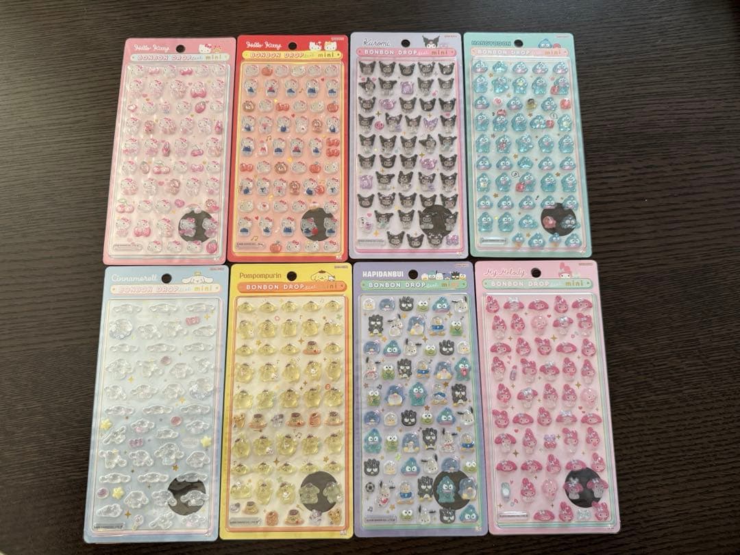 サンリオ ボンボンドロップシールミニ 8種 コンプ