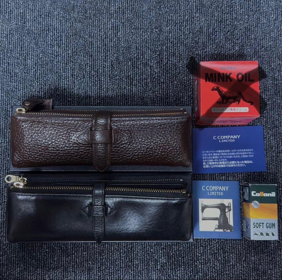 C COMPANY ルポペンケース&ルポ3ナチュラルペンケース&手入れ道具&革栞