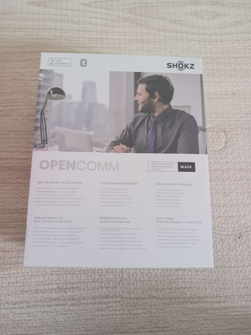 SHOKZ OPENCOMM 骨伝導ヘッドセット ブラック 新品　未使用　未開封