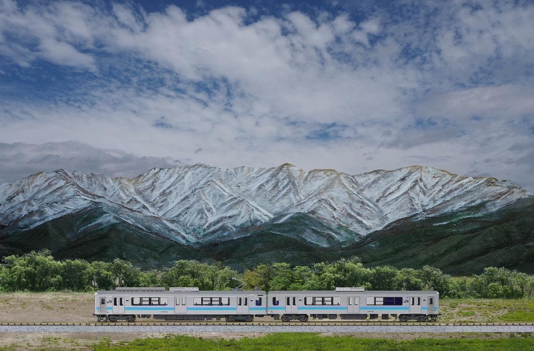 鉄道ジオラマ背景用山岳模型　　大糸線　後立山連峰　鉄道レイアウトの背景に最適