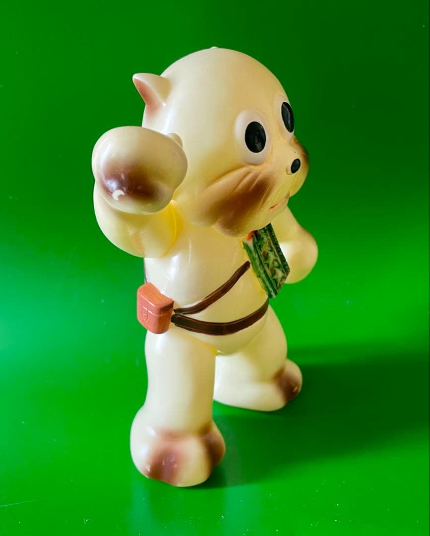 【珍品】当時物　マルザン　のらくろ ブル連隊長 ソフビ　1969年　田川水泡