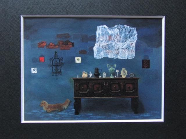 芝田耕、【画室静物】、希少な画集画、新品高級額・額装付