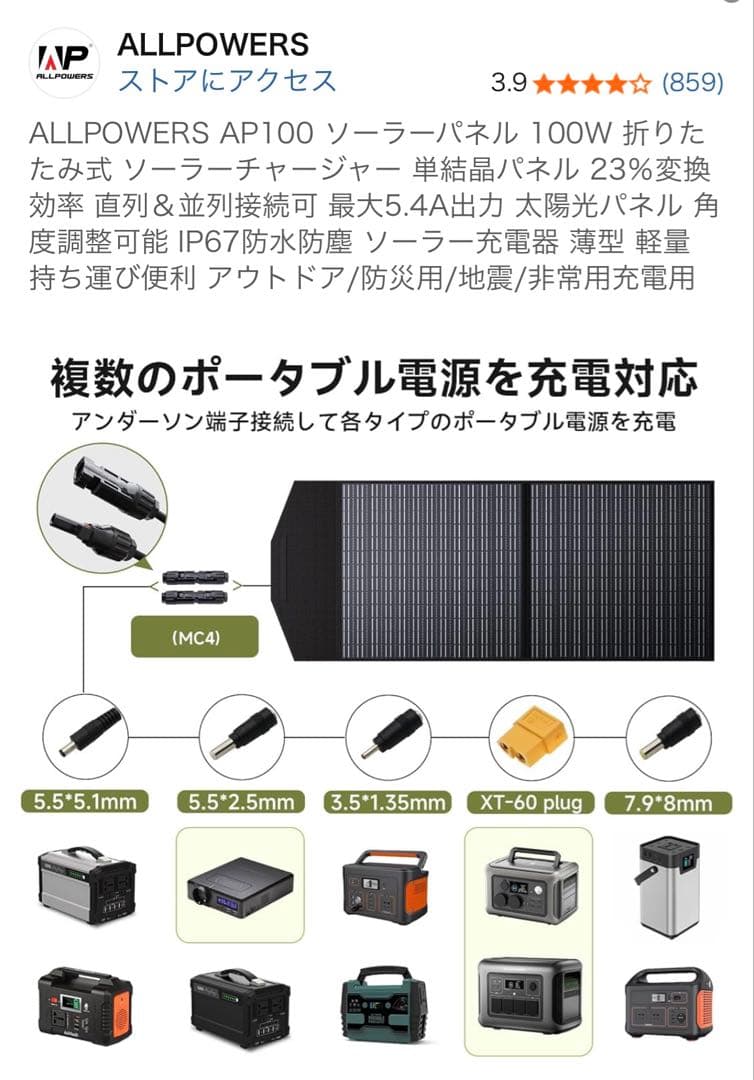 ALLPOWERS ソーラーパネル