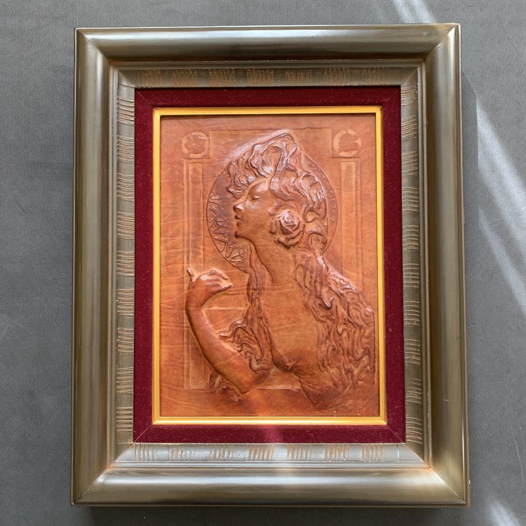 絵画  皮革アート