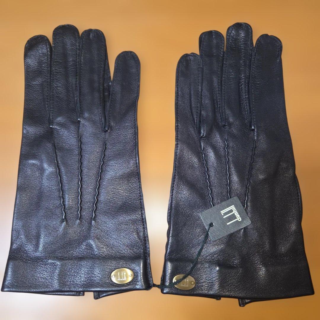 dunhill/ALFREDDUNHILL ダンヒル レザー　手袋 黒 Mサイズ