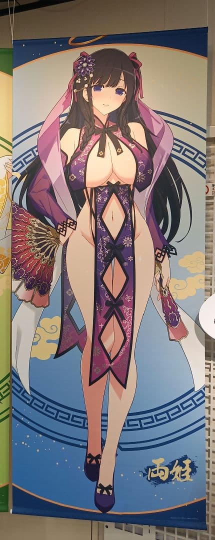 両姫 等身大タペストリー 閃乱カグラ シノビマスター チャイナドレス