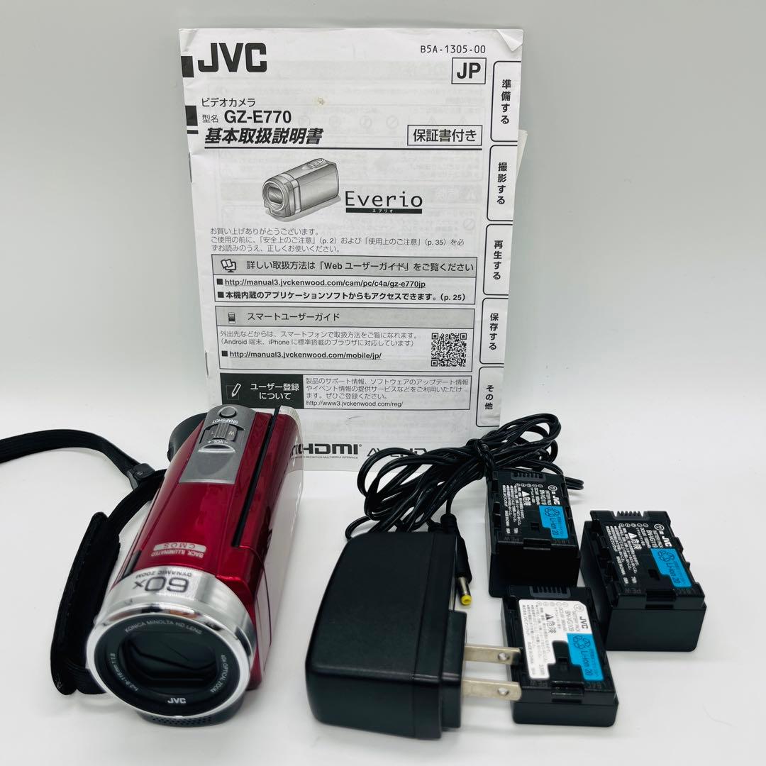 ★極美品★　GZ-E770-R JVC エブリオ ビデオカメラ レッド