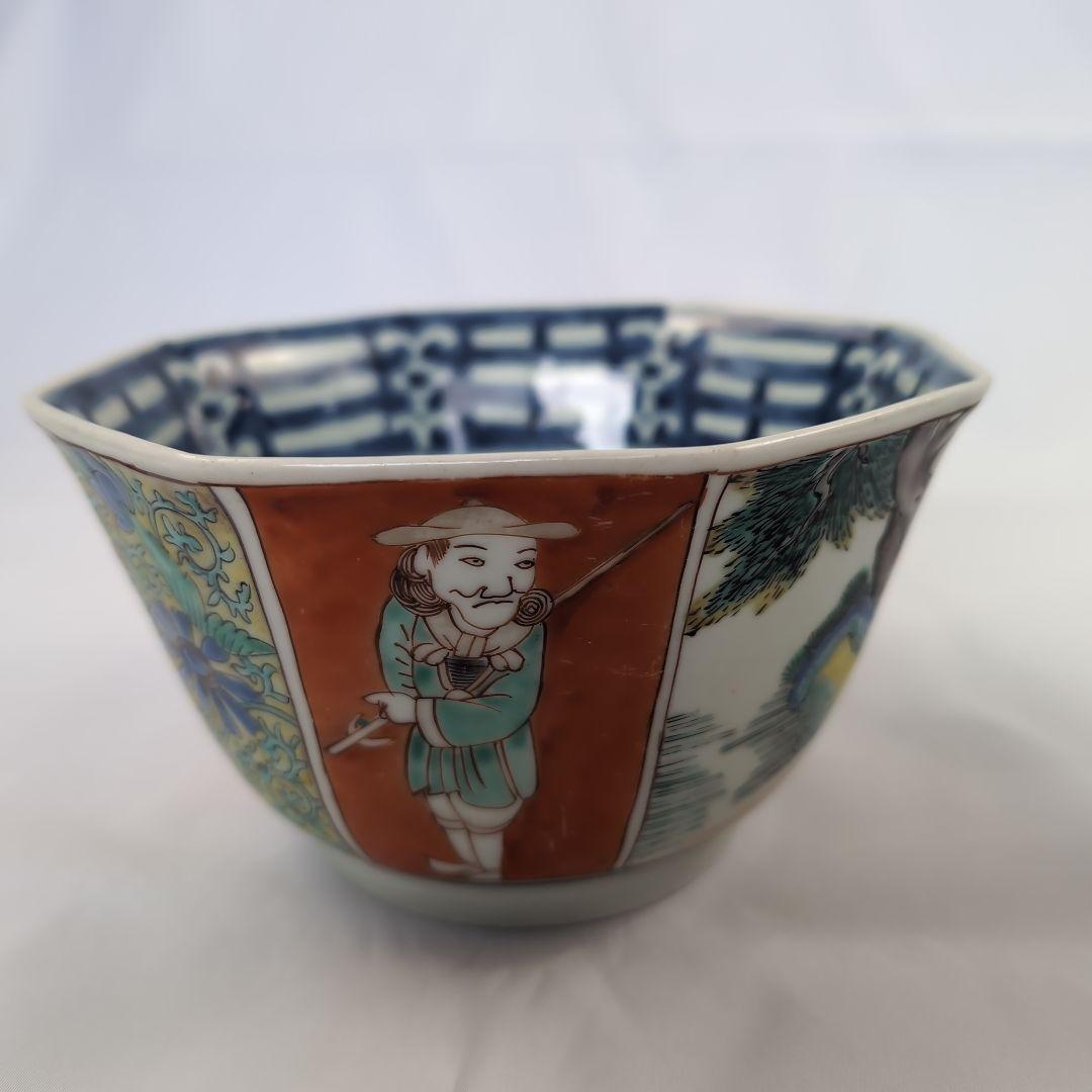 古伊万里深鉢　古伊万里南蛮人文深鉢色絵南蛮人文深鉢　伊万里阿蘭陀人文深鉢　深鉢