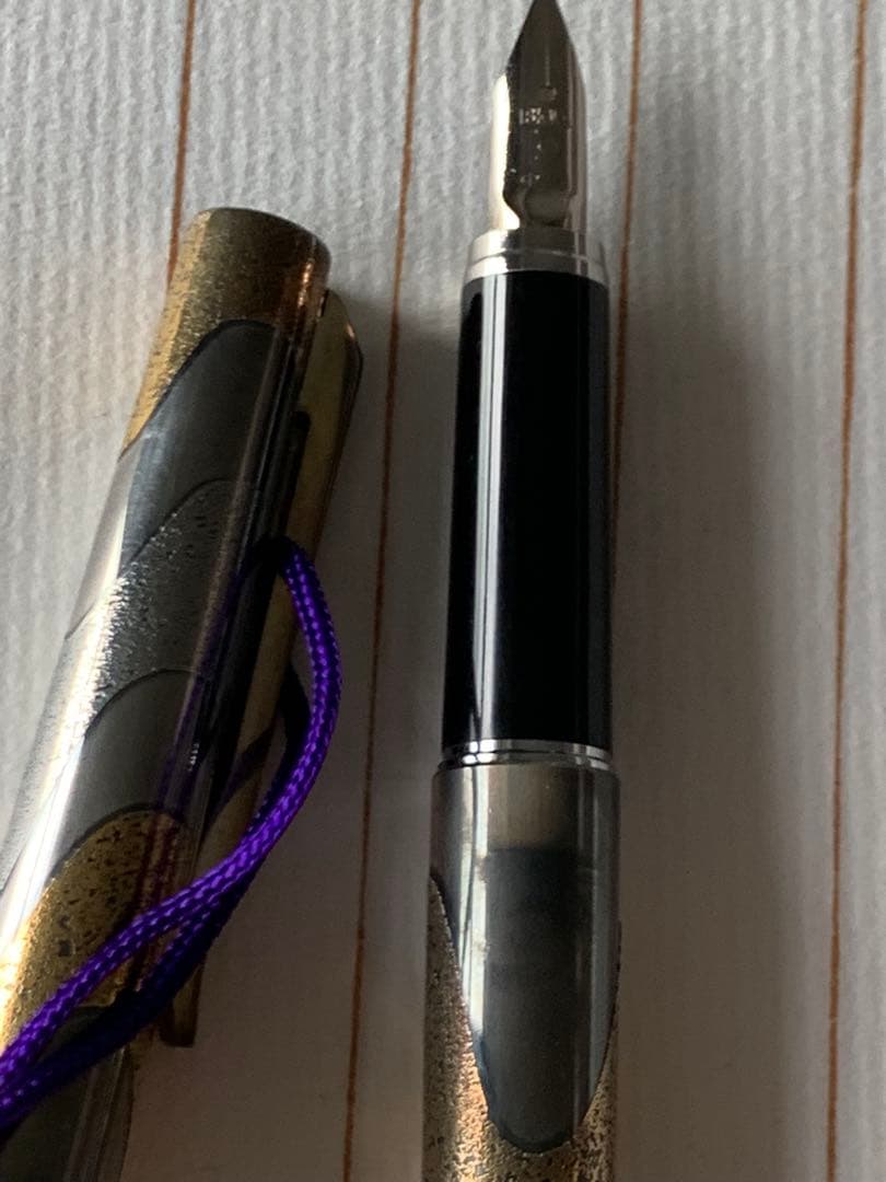 極めて希少 プラチナ Riviere シルバー 万年筆 18K