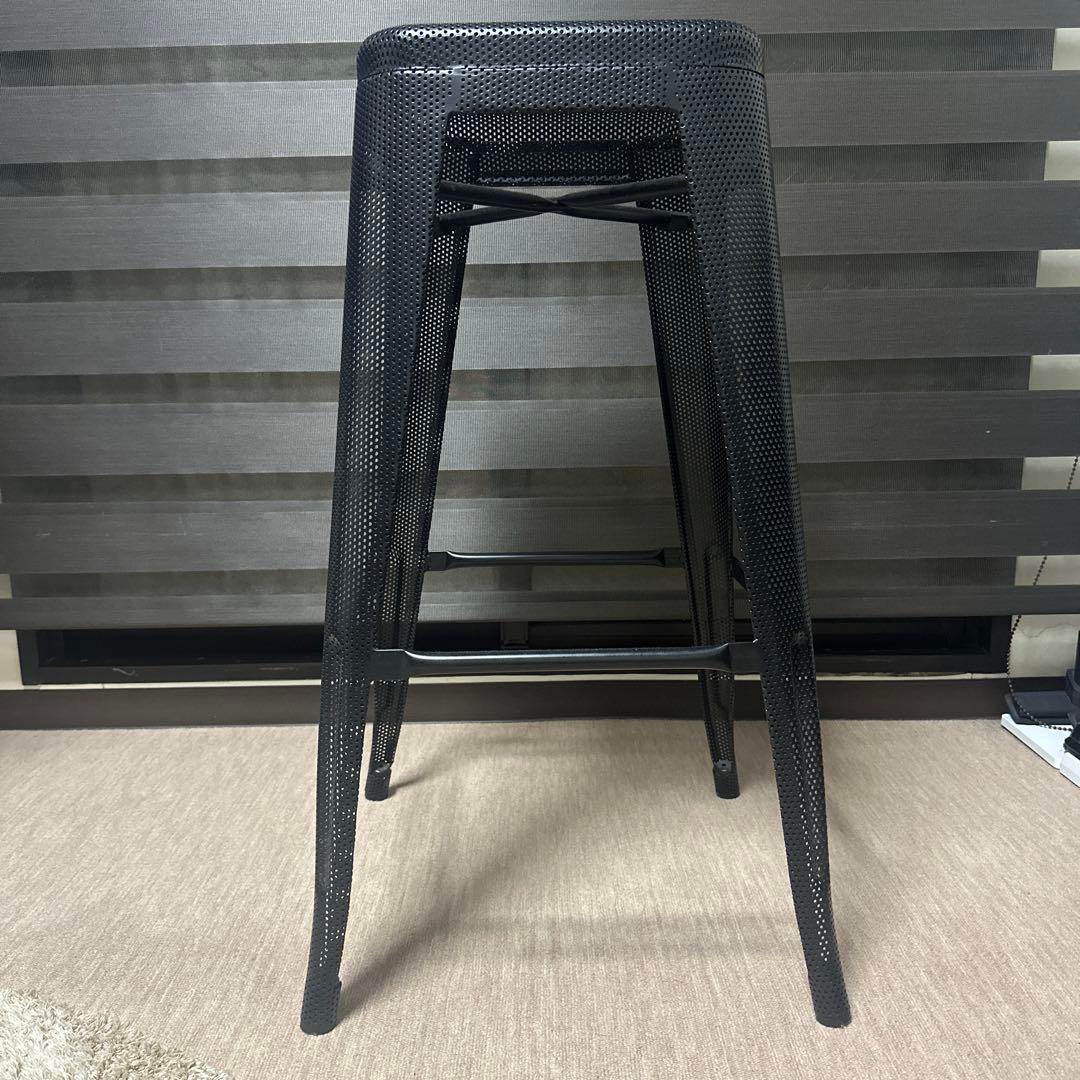stacking MESH high stool ブラック