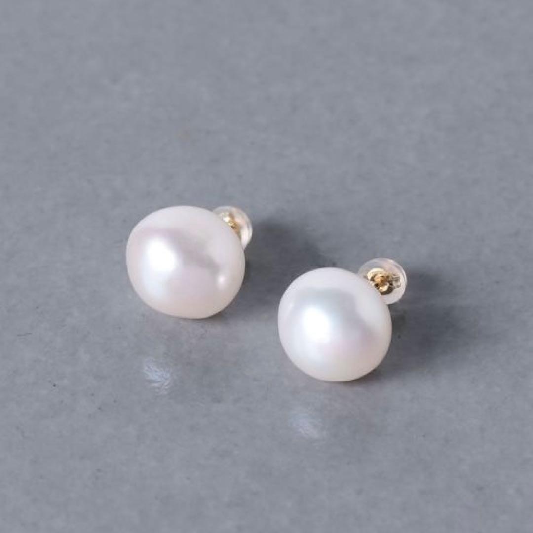【新品未使用】CADEAUX カドー バロックパール ピアス K18 淡水パール