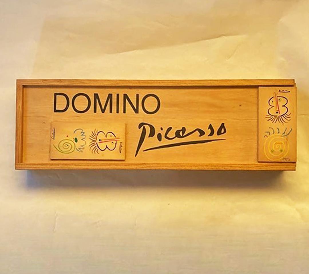 パブロ・ピカソ・ドミノ( 限定版木製セット/全28枚、スペイン製)