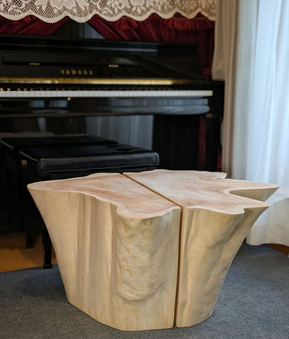 hiro①　天然檜　特大　テーブル　高さ約42㎝