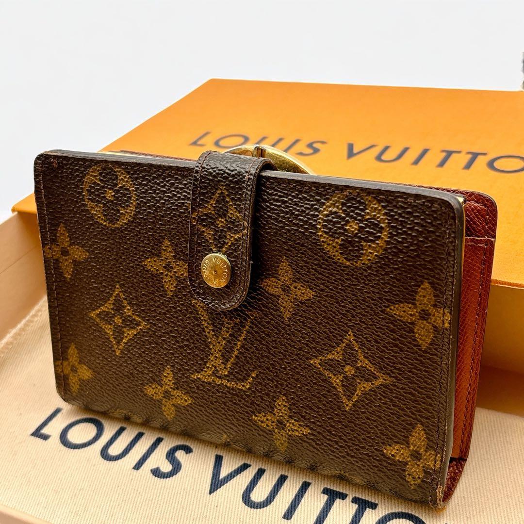 ルイヴィトン モノグラム 二つ折り財布 ポルト モネ ビエ ヴィエノワ がま口