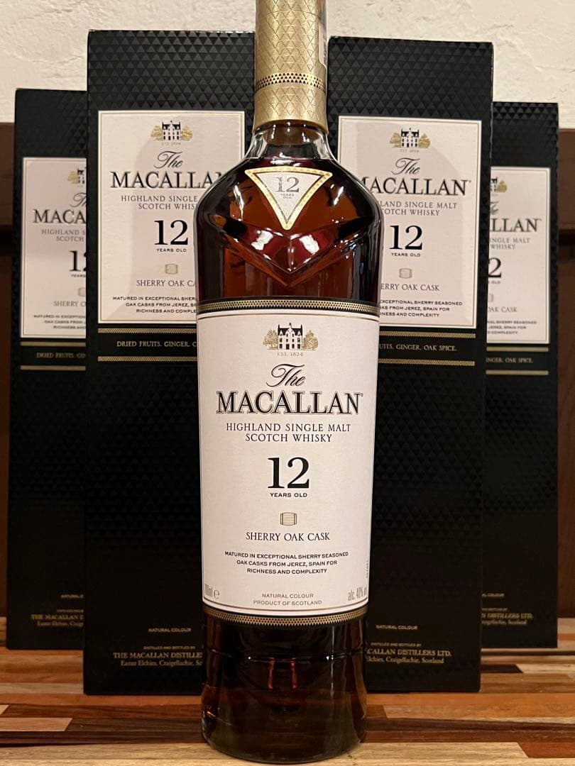 マッカラン 12年 シェリーオークカスク×6本 箱付