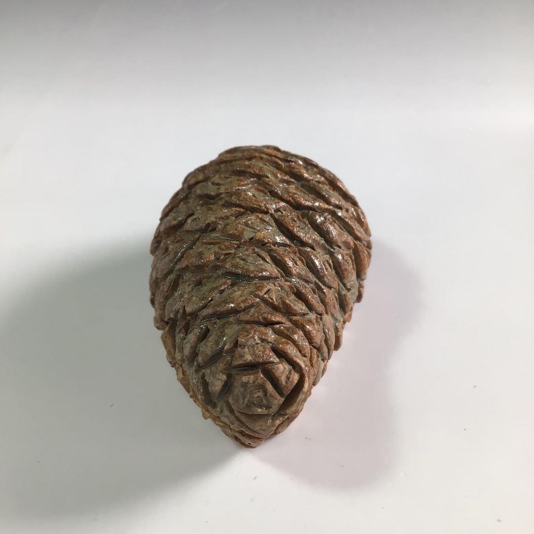 Ｒ６００　松笠香合　『出雲焼』『十一代　長岡空権造』『堀内宗完　兼中斎　箱書』