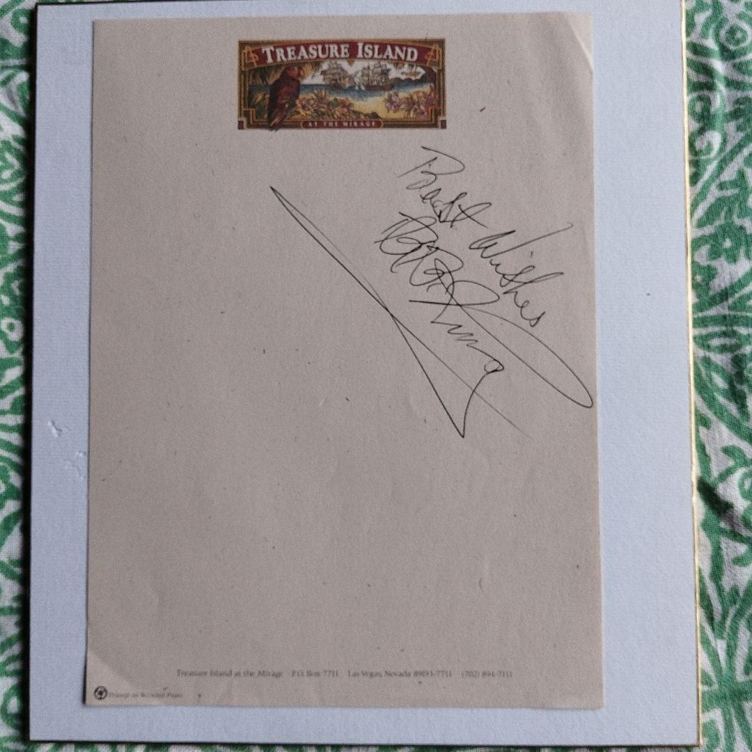 今は亡き伝説のブルースミュージシャンBBキングの自筆サイン色紙