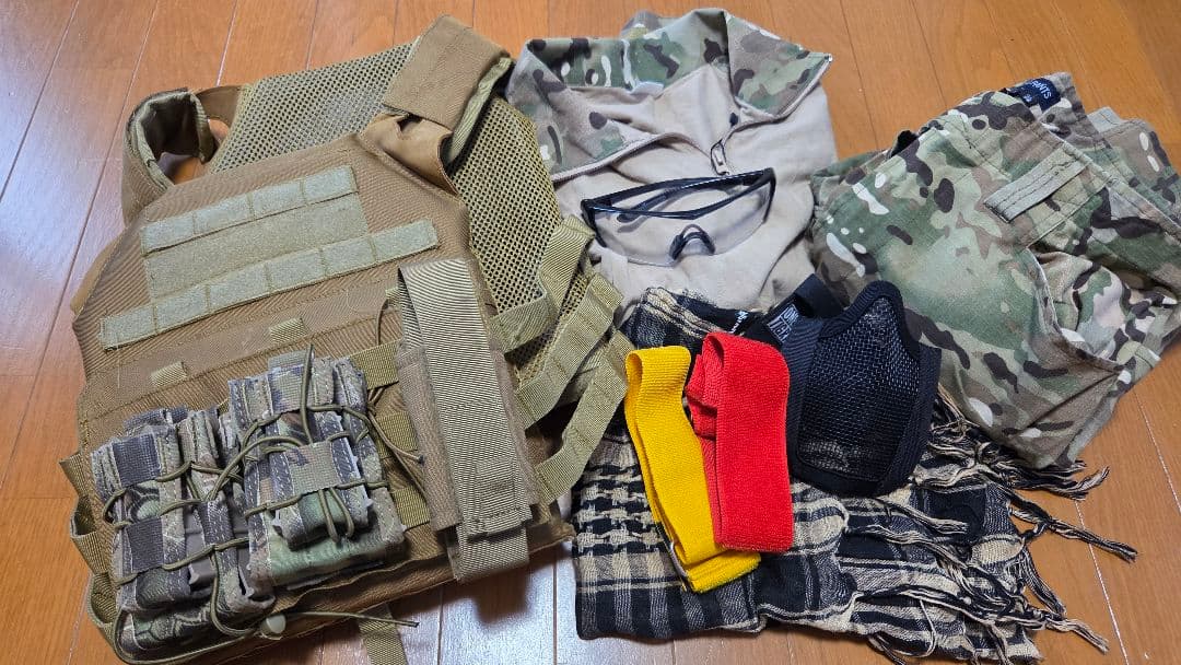 サバゲー装備セットレディース 防弾チョッキ付き