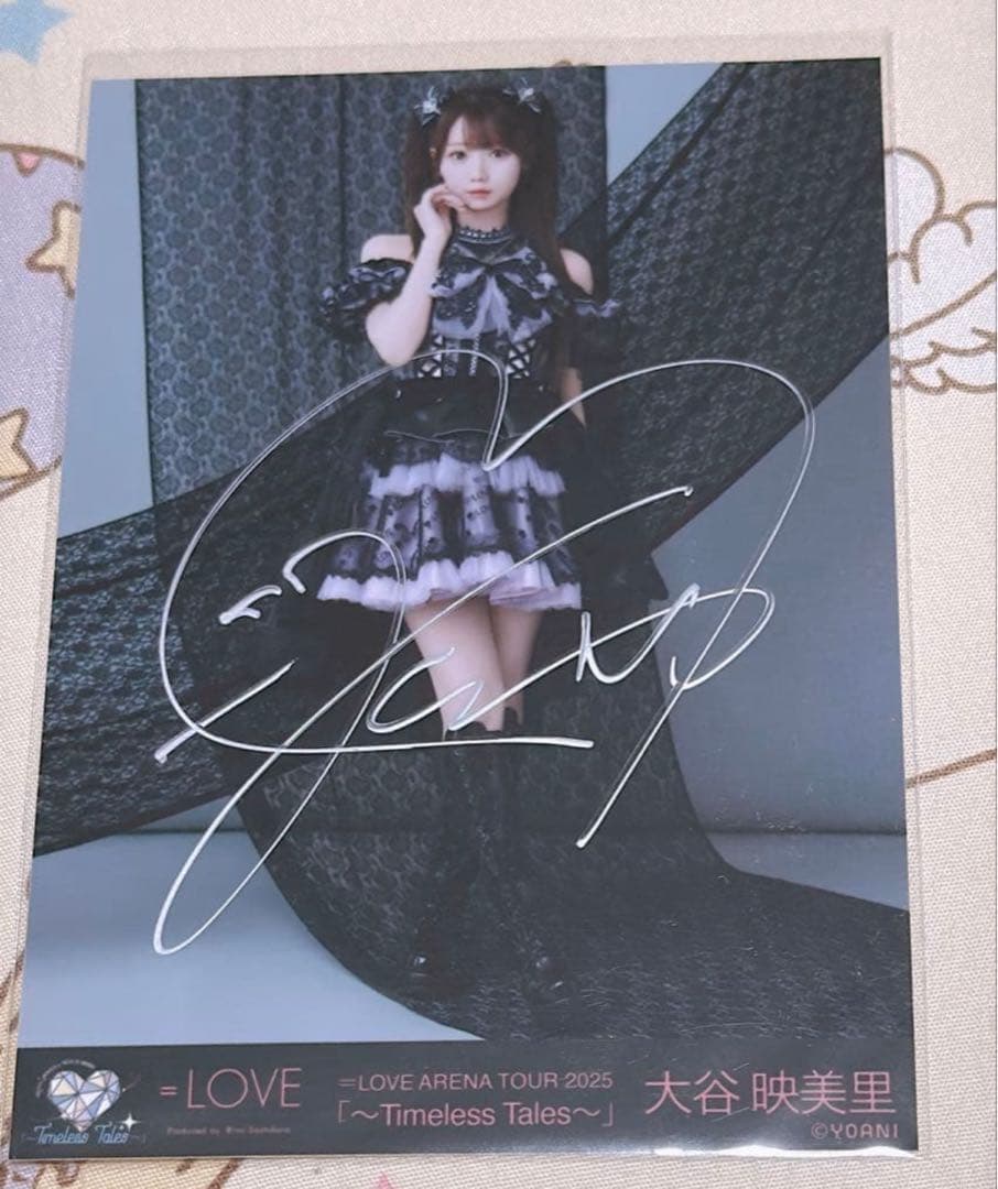イコラブ 大谷映美里 直筆 生写真 アリーナツアー2025 黒衣装