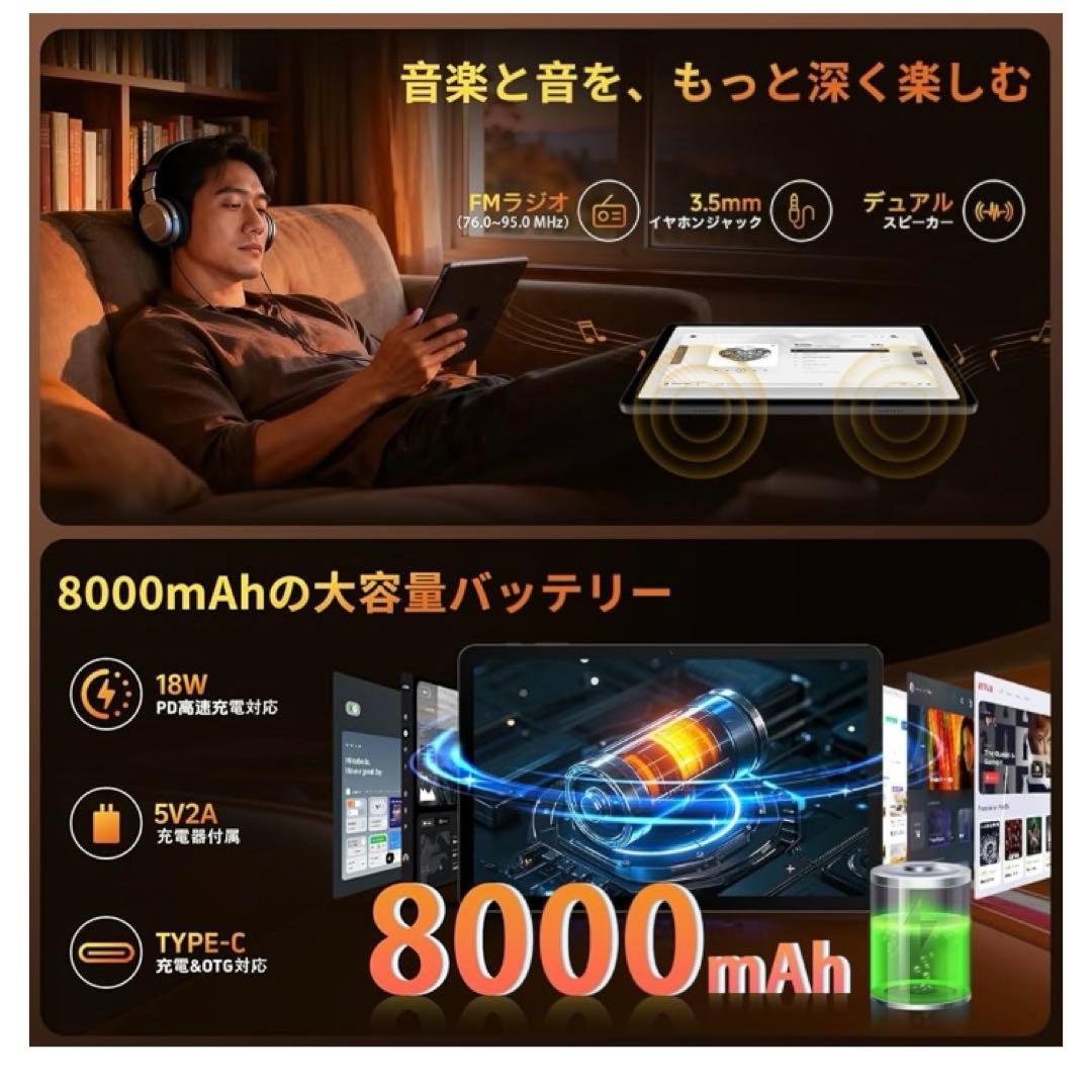 新品　Android 16 タブレット 12インチ　128GB 12インチ T