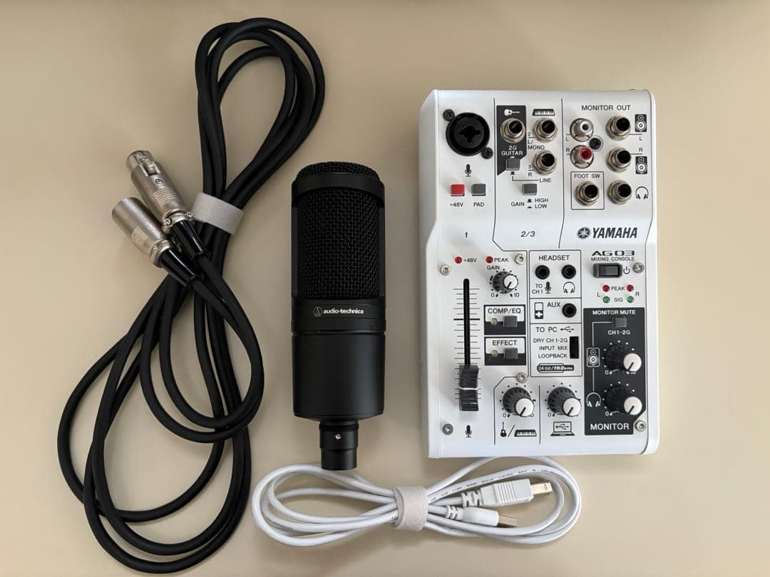 YAMAHA AG03 ＋ audio-technica AT2020 セット