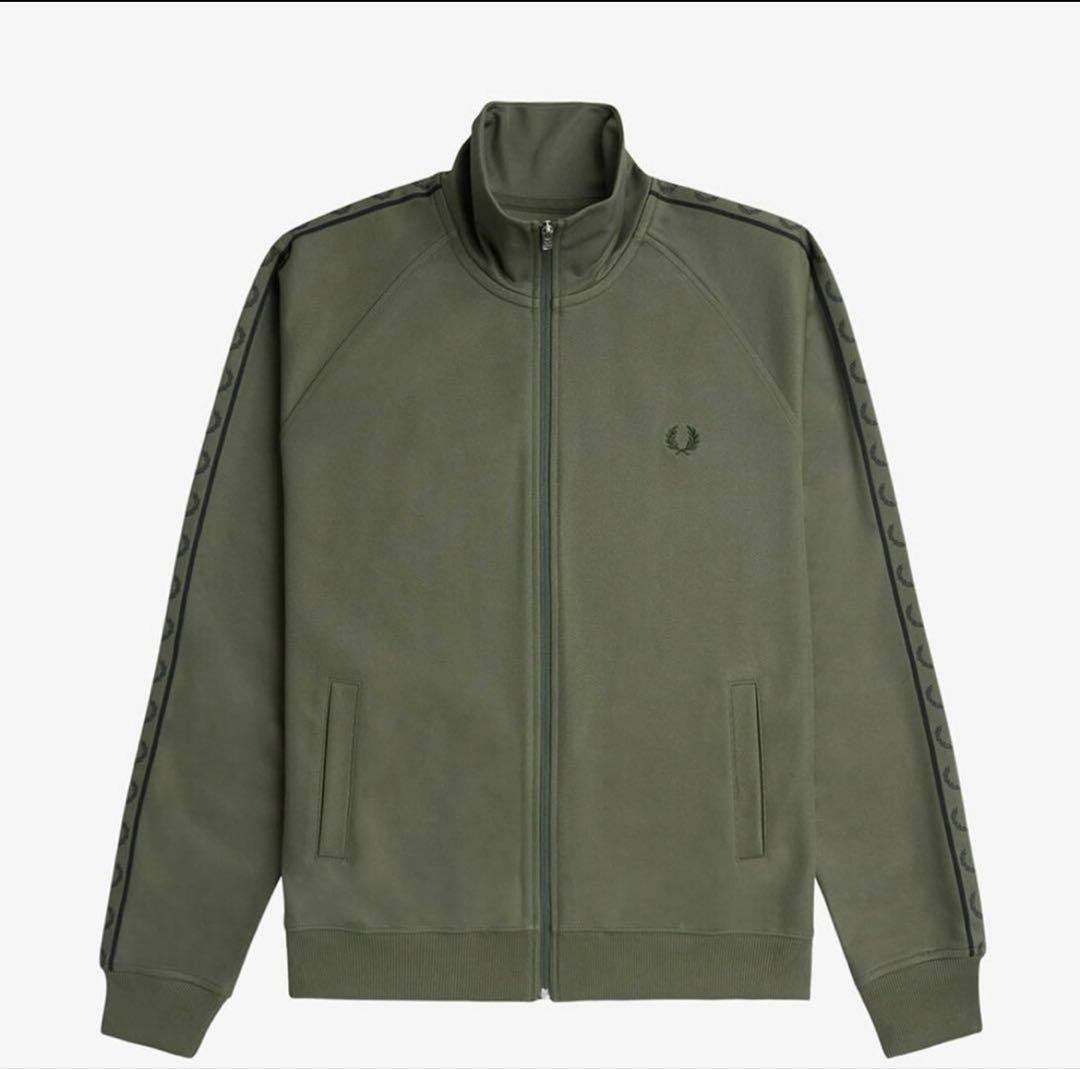 【じゅうしもく】FRED PERRY カーキ　トラックジャケット　Sサイズ