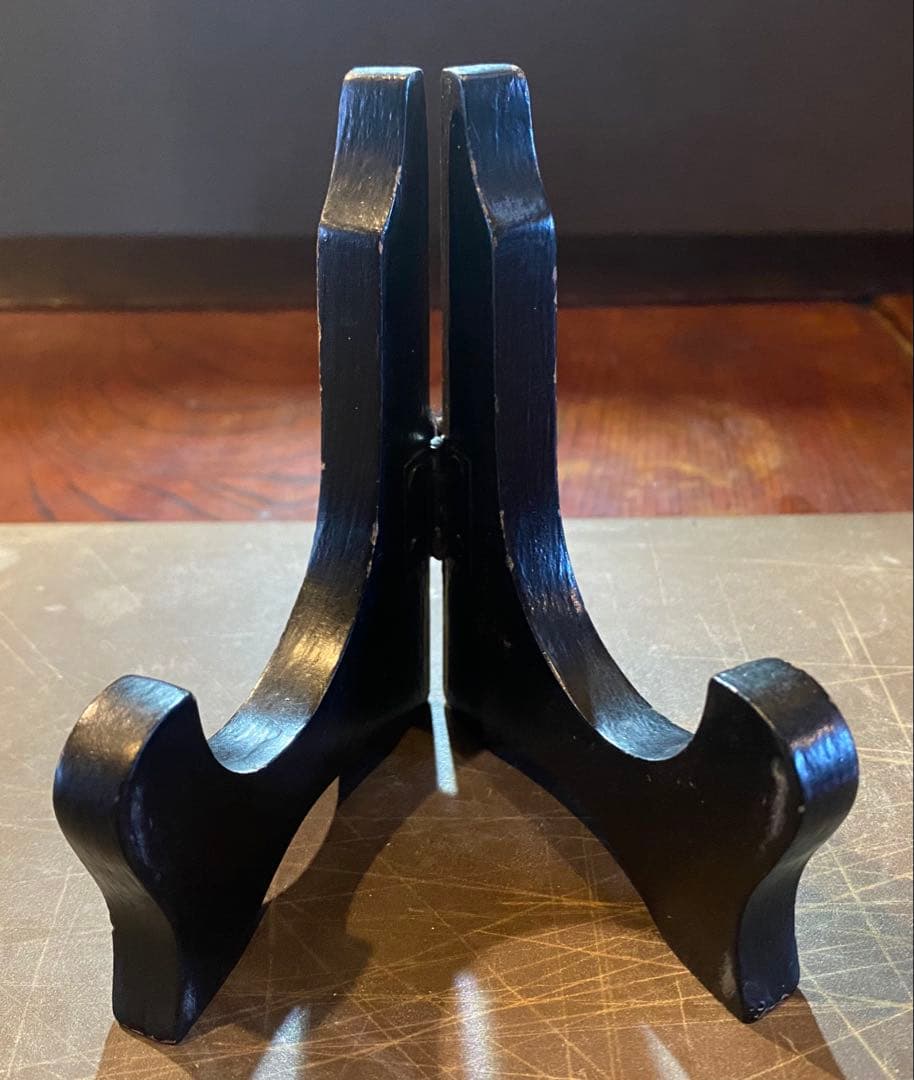 福建省徳化窯　染付絵皿　鑑賞台付 　 　　沈船品　ヴィンテージ　レア ・台湾茶器