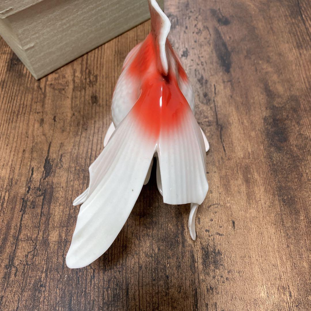 ノリタケ　ボーンチャイナ 金魚 琉金 シカ印　アンティークオブジェ　骨董　レトロ