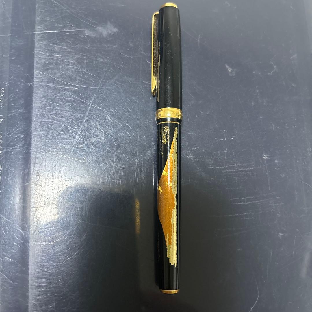 プラチナ万年筆　赤富士　蒔絵　ペン先18k 中古
