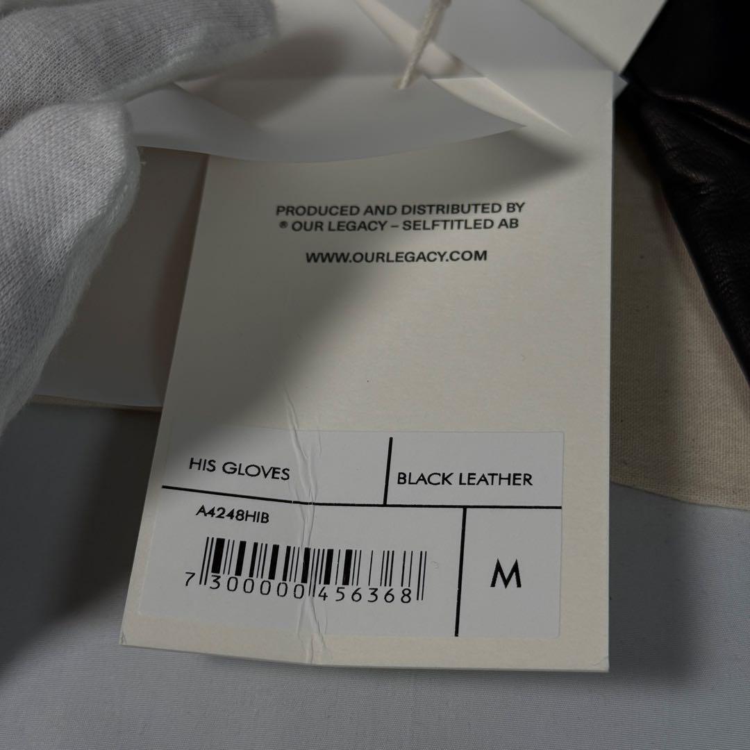 【定価4.3万】OUR LEGACY HIS GLOVES グローブ ブラック